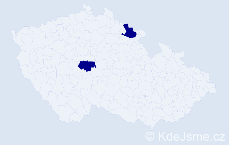 Jméno: 'Sardar', počet výskytů 2 v celé ČR