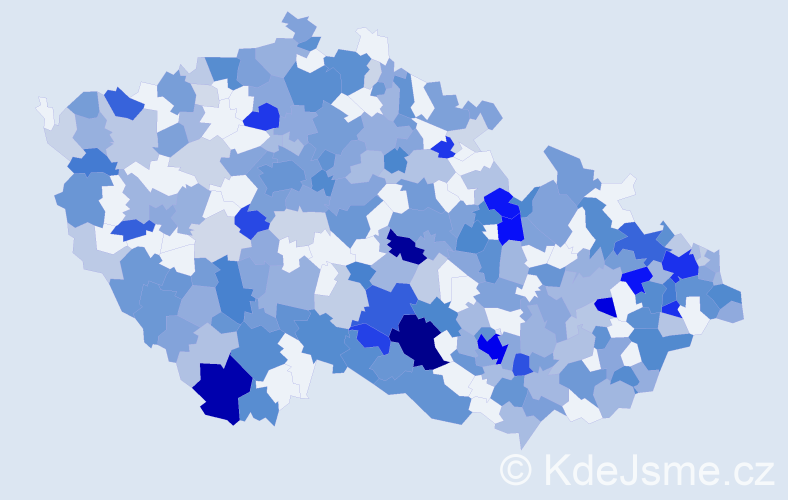 Jméno: 'Tina', počet výskytů 587 v celé ČR