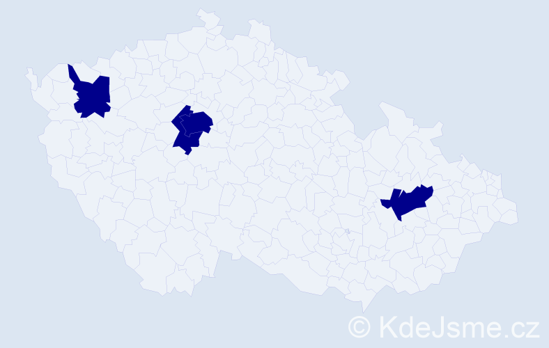 Jméno: 'Akhmed', počet výskytů 4 v celé ČR