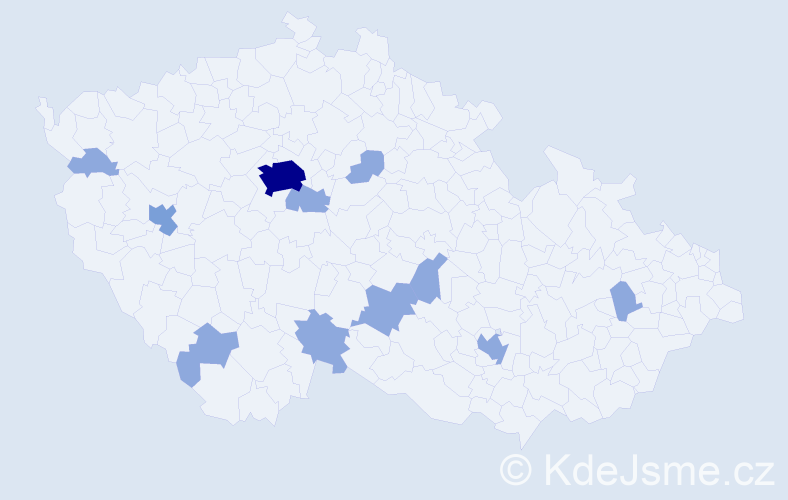 Jméno: 'Arna', počet výskytů 18 v celé ČR