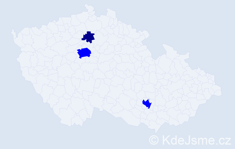 Jméno: 'Milad', počet výskytů 4 v celé ČR