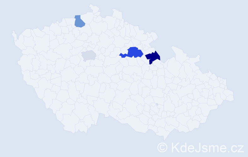 Jméno: 'David Ondřej', počet výskytů 5 v celé ČR