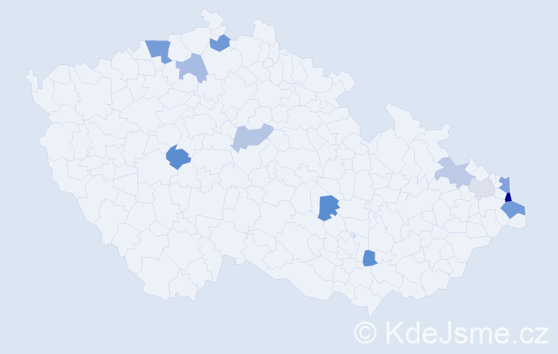 Jméno: 'Felicie', počet výskytů 18 v celé ČR