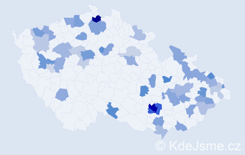 Jméno: 'Veronica', počet výskytů 113 v celé ČR