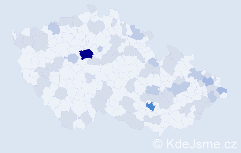 Jméno: 'Abigail', počet výskytů 108 v celé ČR