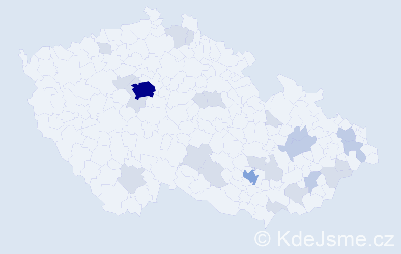 Jméno: 'Mirjana', počet výskytů 52 v celé ČR