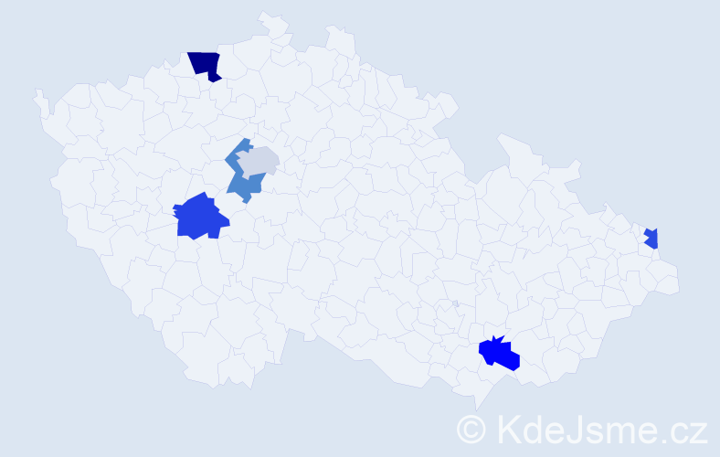 Jméno: 'Křišťan', počet výskytů 7 v celé ČR