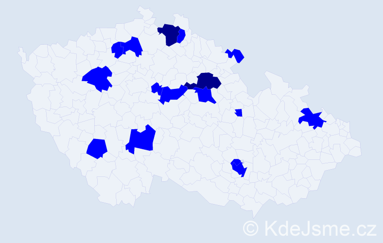 Jméno: 'Ivuše', počet výskytů 18 v celé ČR