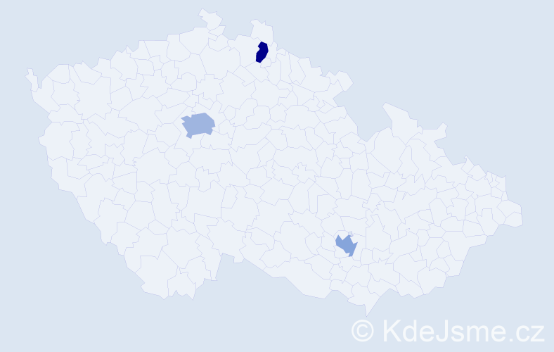 Jméno: 'Isidora', počet výskytů 4 v celé ČR
