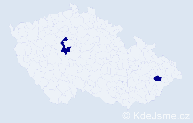 Jméno: 'Timothy Jan', počet výskytů 2 v celé ČR