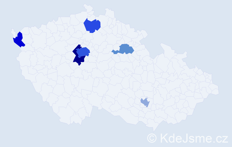Jméno: 'Yauheniya', počet výskytů 15 v celé ČR
