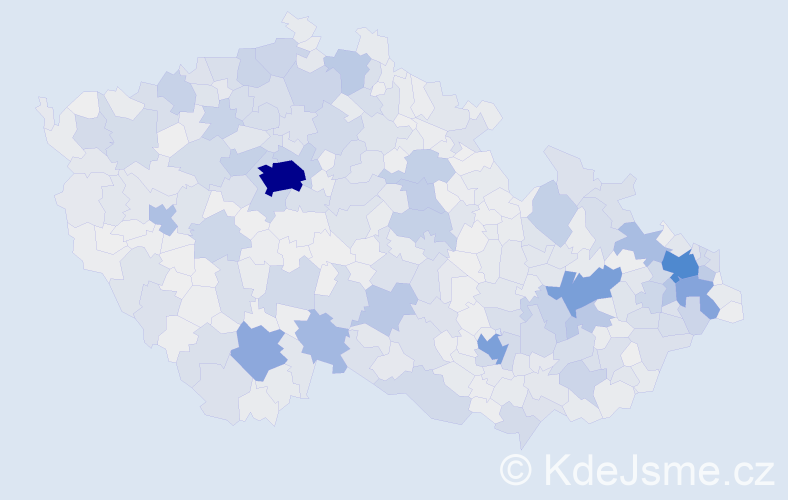 Jméno: 'Čestmír', počet výskytů 2715 v celé ČR