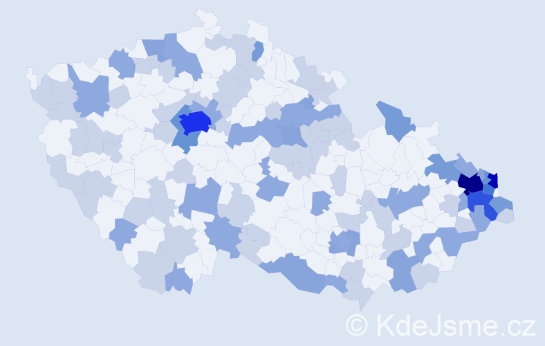 Jméno: 'Adrián', počet výskytů 199 v celé ČR