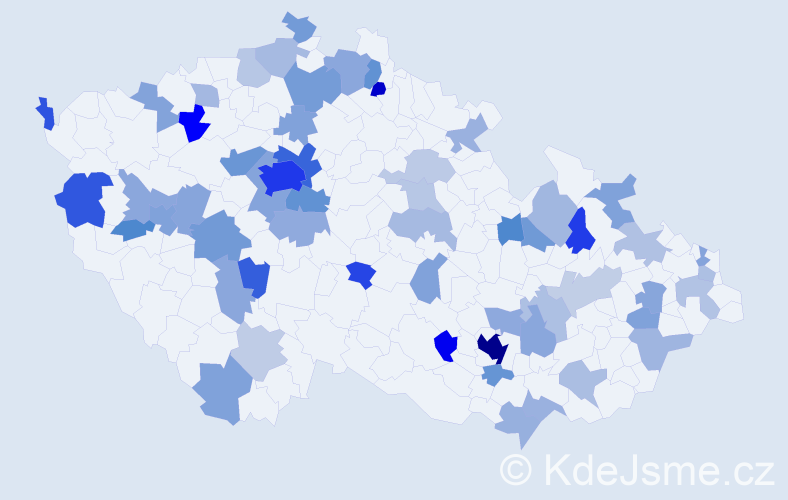 Jméno: 'Rebecca', počet výskytů 131 v celé ČR