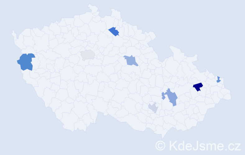 Jméno: 'Brandon', počet výskytů 8 v celé ČR