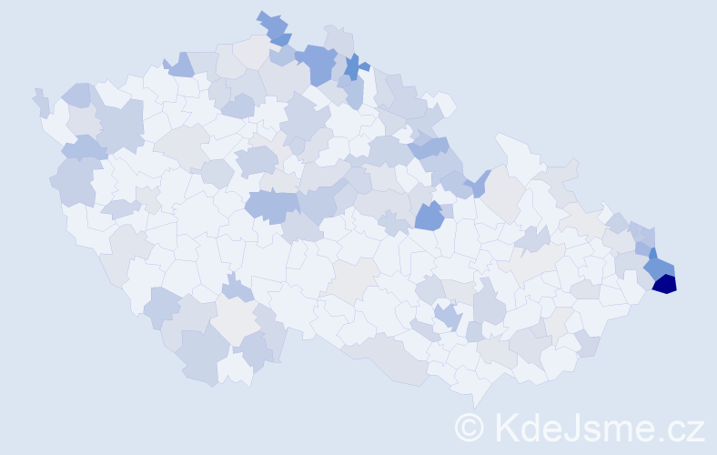 Jméno: 'Teresa', počet výskytů 266 v celé ČR