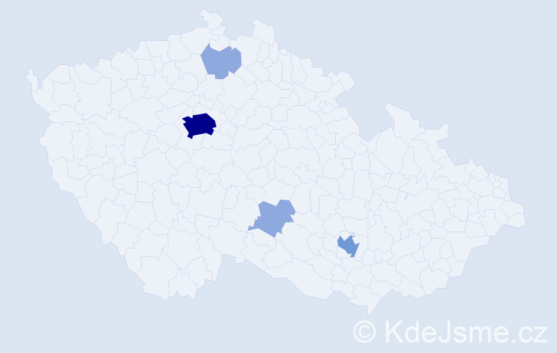Jméno: 'Anna Vladimirovna', počet výskytů 10 v celé ČR