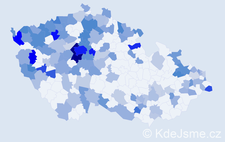 Jméno: 'Josefina', počet výskytů 254 v celé ČR