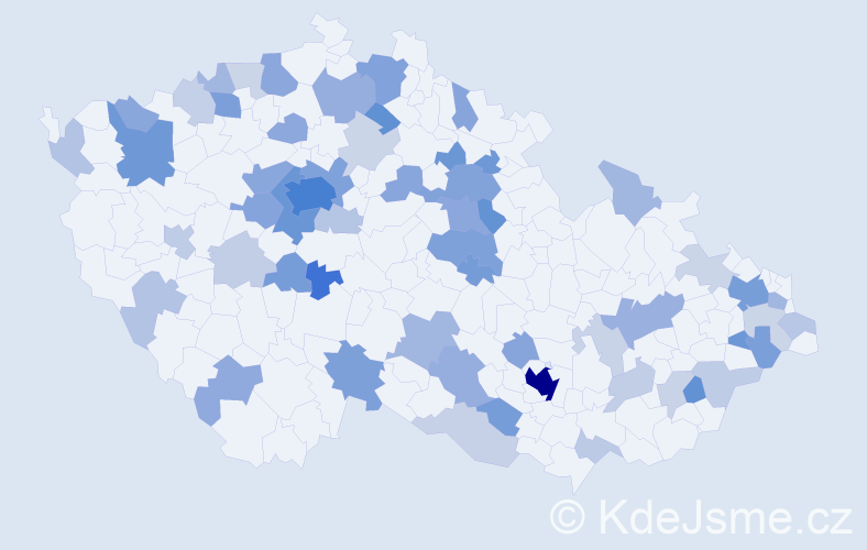 Jméno: 'Maya', počet výskytů 183 v celé ČR