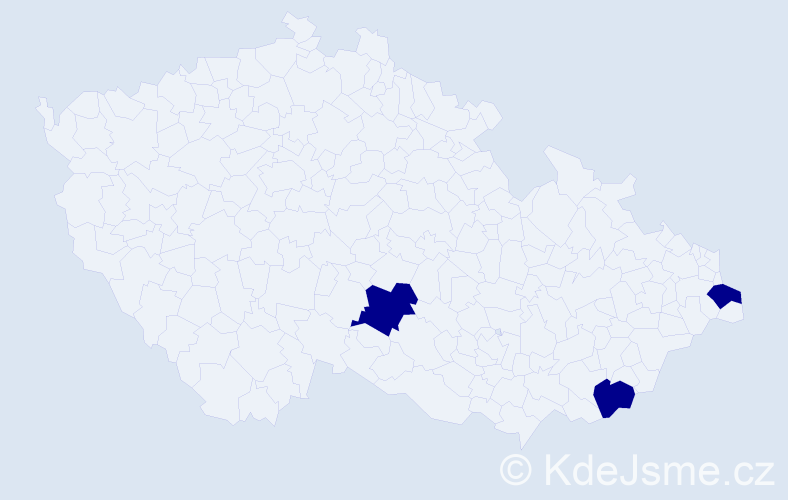 Jméno: 'Eros', počet výskytů 3 v celé ČR
