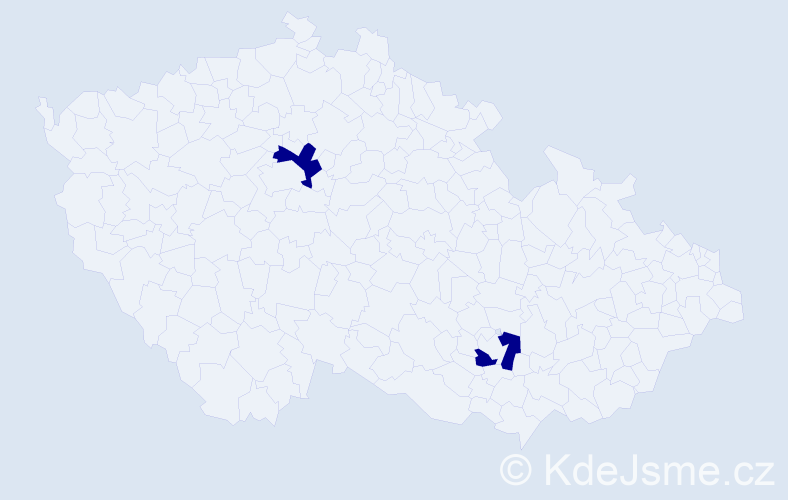 Jméno: 'Lamara', počet výskytů 2 v celé ČR