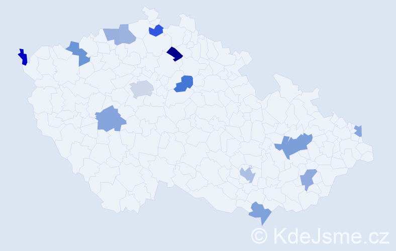 Jméno: 'Samír', počet výskytů 18 v celé ČR