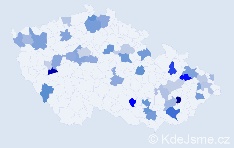 Jméno: 'Mercedes', počet výskytů 62 v celé ČR