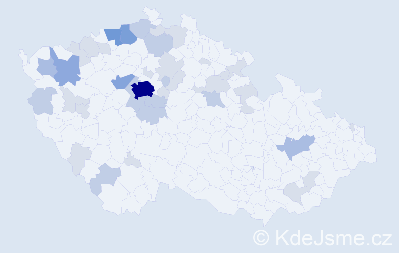 Jméno: 'Vjačeslav', počet výskytů 89 v celé ČR