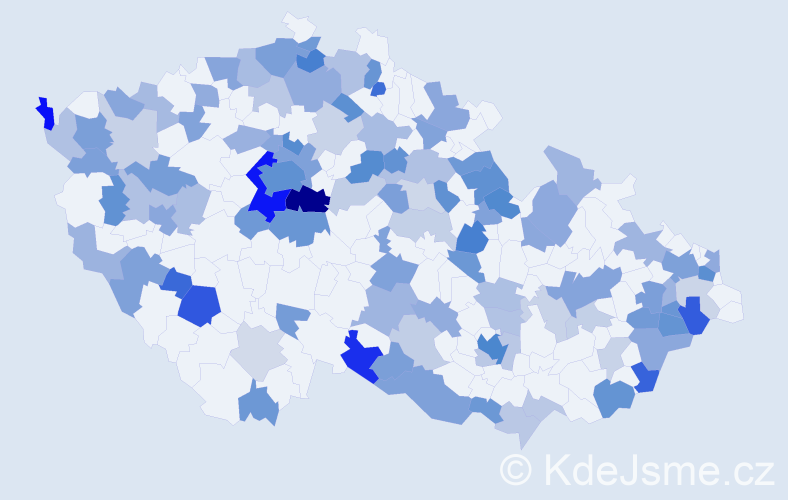 Jméno: 'Nikita', počet výskytů 227 v celé ČR