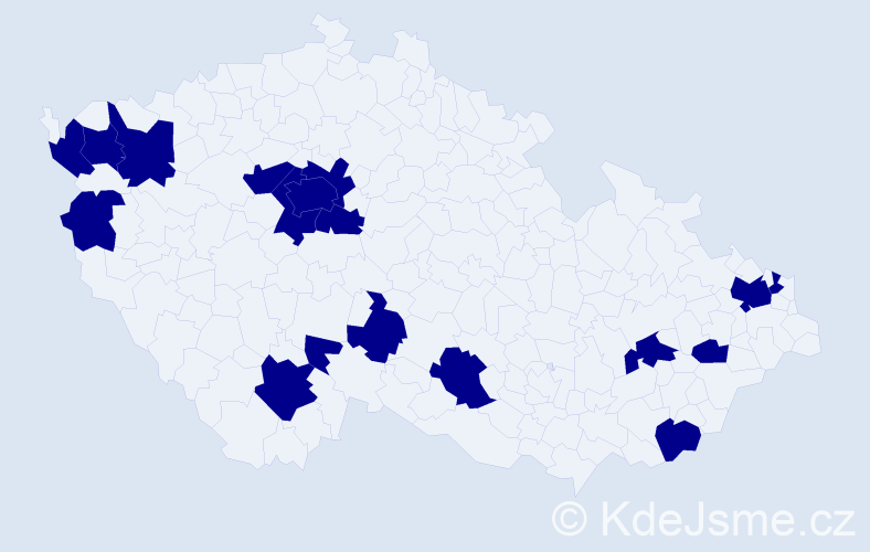Jméno: 'Lajla', počet výskytů 18 v celé ČR