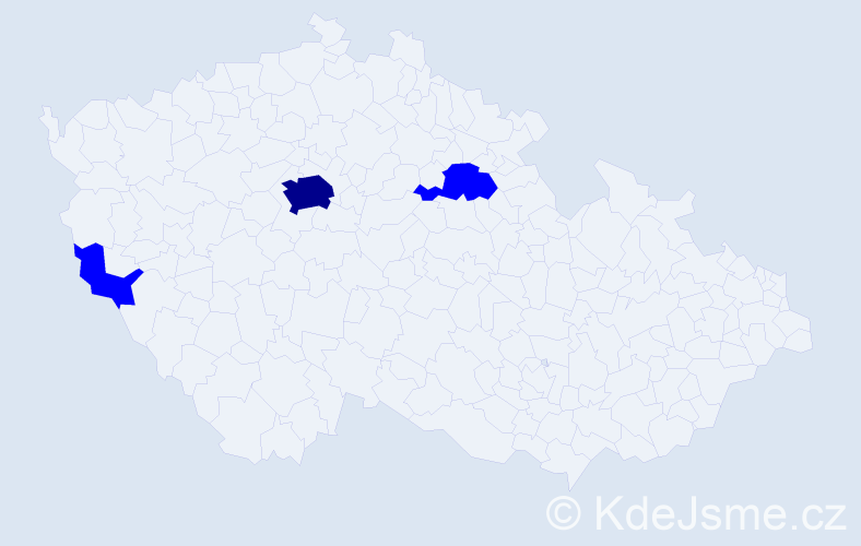 Jméno: 'Shireen', počet výskytů 4 v celé ČR
