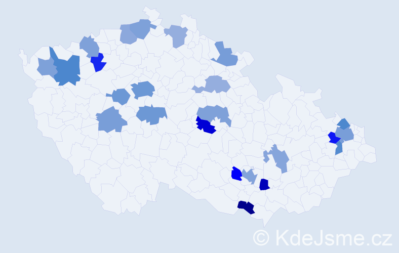 Jméno: 'Leonora', počet výskytů 40 v celé ČR
