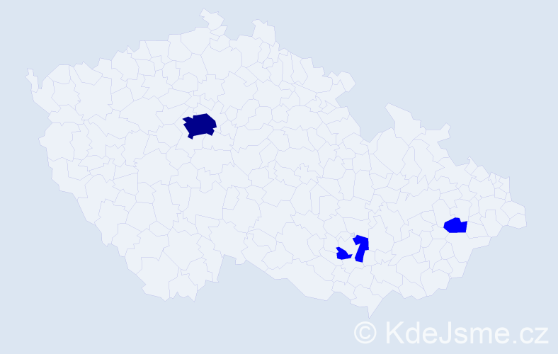Jméno: 'Maximiliano', počet výskytů 4 v celé ČR