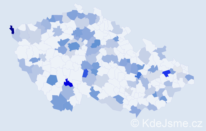 Jméno: 'Petronila', počet výskytů 154 v celé ČR