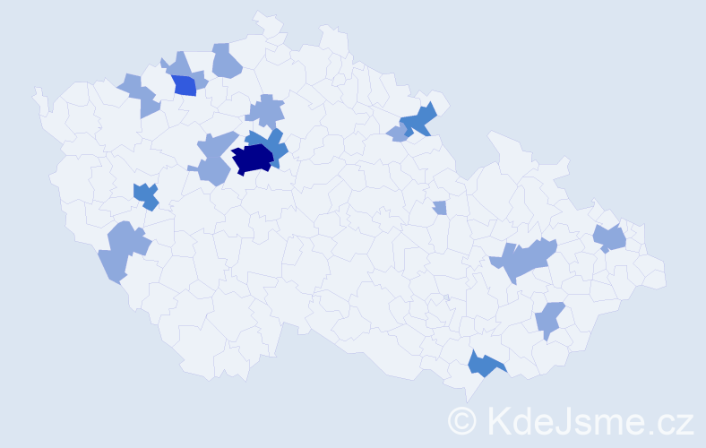 Jméno: 'Irča', počet výskytů 29 v celé ČR