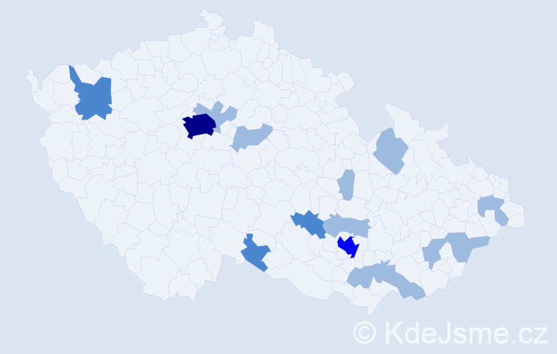 Jméno: 'Živa', počet výskytů 26 v celé ČR