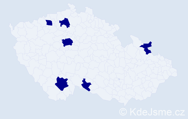 Jméno: 'Martin Michal', počet výskytů 6 v celé ČR