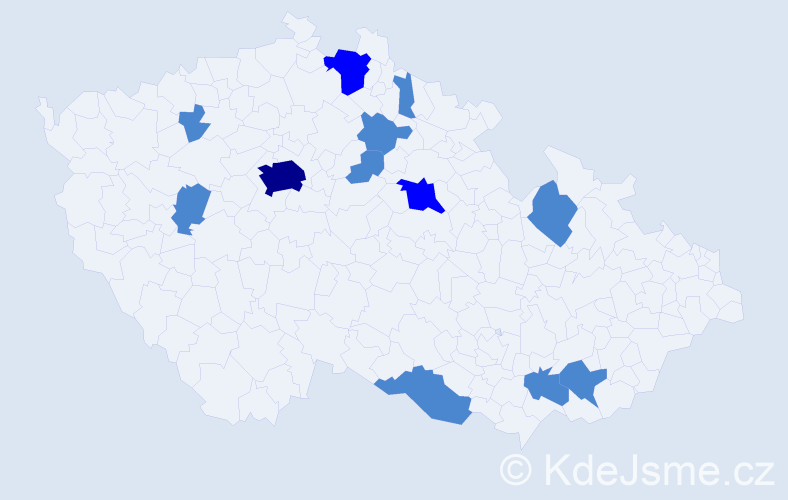 Jméno: 'Ileana', počet výskytů 16 v celé ČR