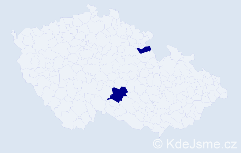 Jméno: 'Caritta', počet výskytů 2 v celé ČR