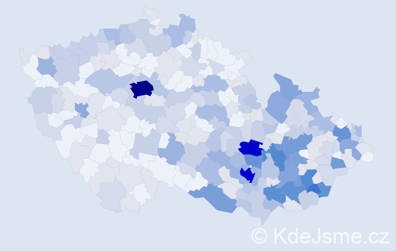 Jméno: 'Vincenc', počet výskytů 640 v celé ČR