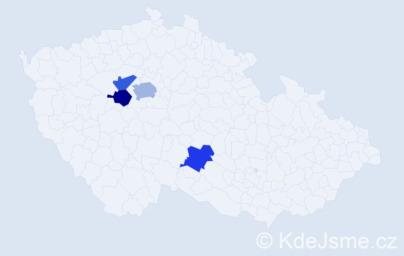Jméno: 'Efrem', počet výskytů 5 v celé ČR