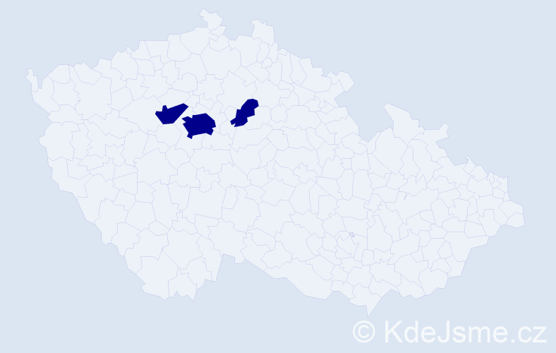 Jméno: 'Yongli', počet výskytů 3 v celé ČR