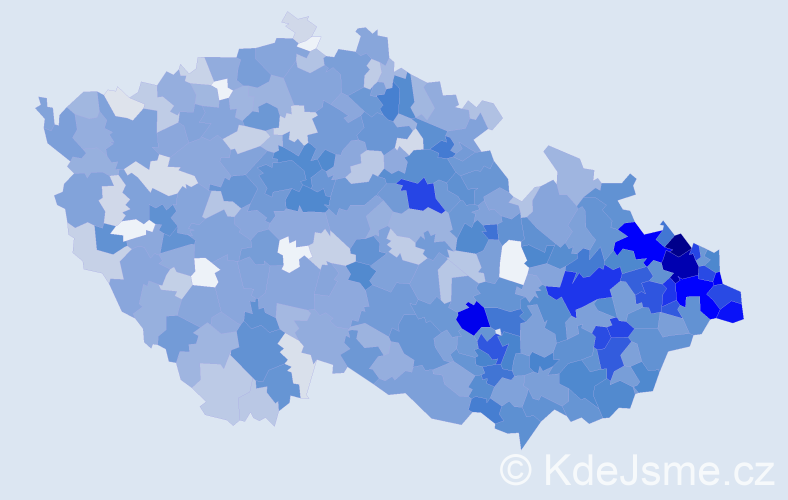 Jméno: 'Elen', počet výskytů 2863 v celé ČR