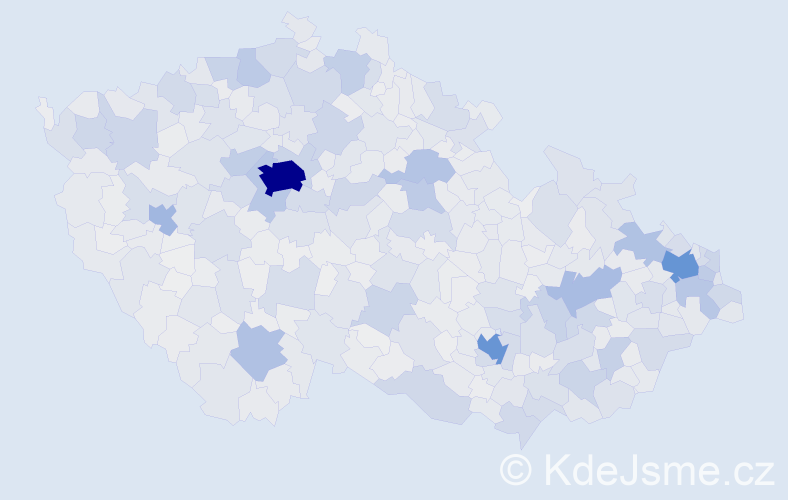 Jméno: 'Gabriela', počet výskytů 29427 v celé ČR