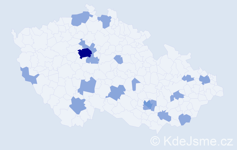 Jméno: 'Jorika', počet výskytů 34 v celé ČR