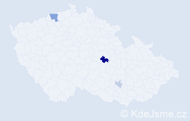 Jméno: 'Dominka', počet výskytů 3 v celé ČR