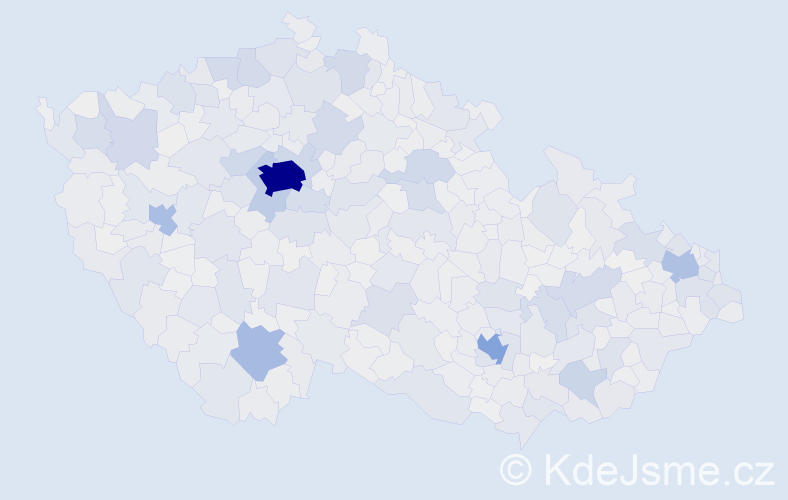 Jméno: 'Magdalena', počet výskytů 10736 v celé ČR