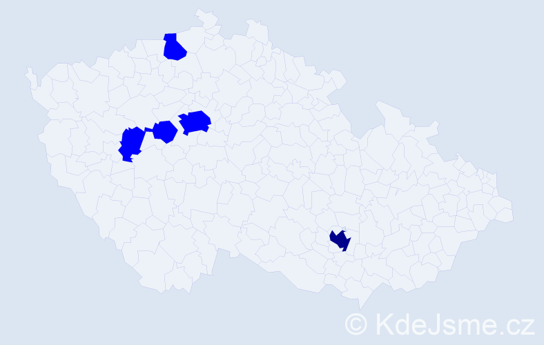 Jméno: 'Ol'ga', počet výskytů 6 v celé ČR