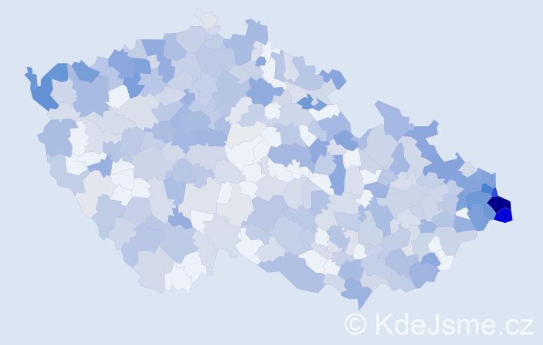 Jméno: 'Karina', počet výskytů 890 v celé ČR