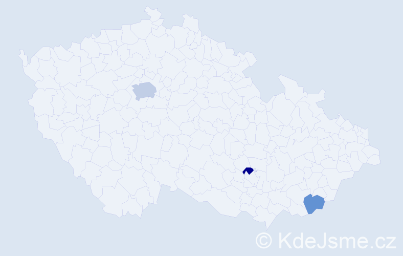 Jméno: 'Kasim', počet výskytů 5 v celé ČR